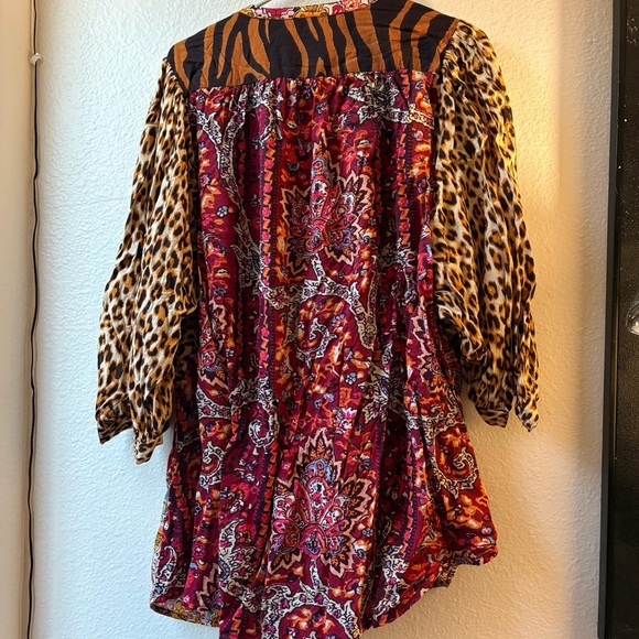 Maxine Dolman Sleep Top Anthropologie Mixed Print Sz Small 100% Modal Sleepwear - Picture 6 of 10